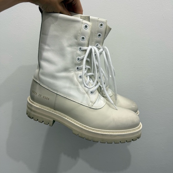 Common Projects White Combat Boots - Picture 1 of 6